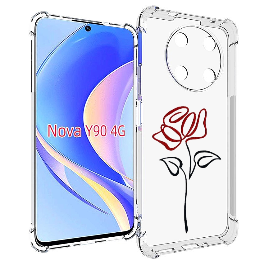 

Чехол MyPads цветок в одну линию для Huawei Nova Y90 (CTR-LX1) / Enjoy 50 Pro, Tocco