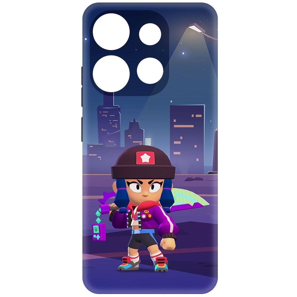 

Чехол-накладка Софт Brawl Stars - Героиня Биби для Tecno Spark Go 2023, Черный