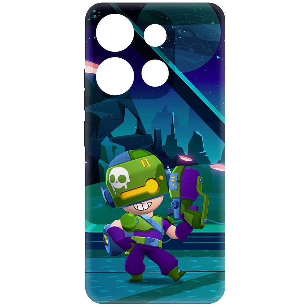 

Чехол-накладка Софт Brawl Stars - Контрабандистка Пенни для Tecno Spark Go 2023, Черный