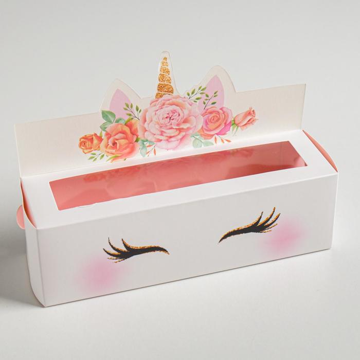 

Коробка Дарите Счастье для макарун Sweet 18 х 5.5 х 5.5 см5 шт., Розовый