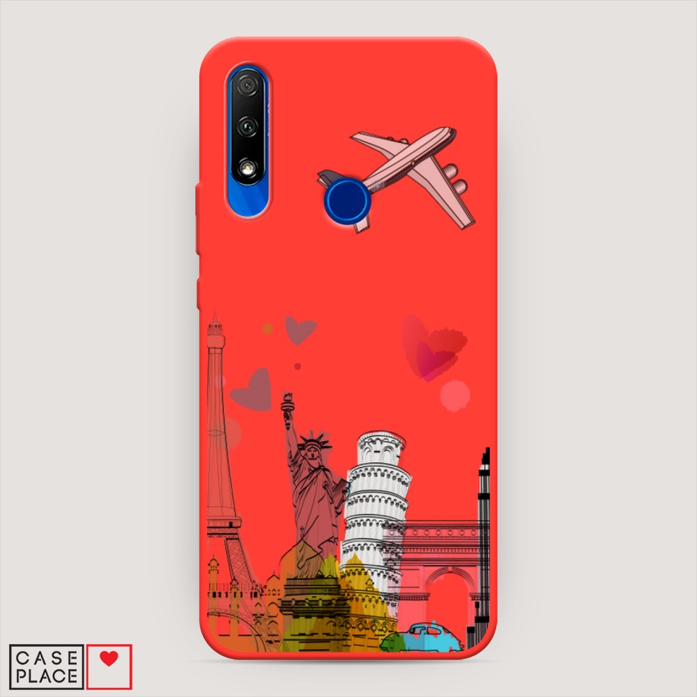 

Чехол Awog на Honor 9X "Самолет путешествий", Разноцветный, 69953-1