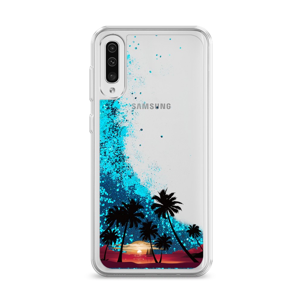

Чехол Awog на Samsung Galaxy A50/A30S "Закат и пальмы", Разноцветный, 27793-1
