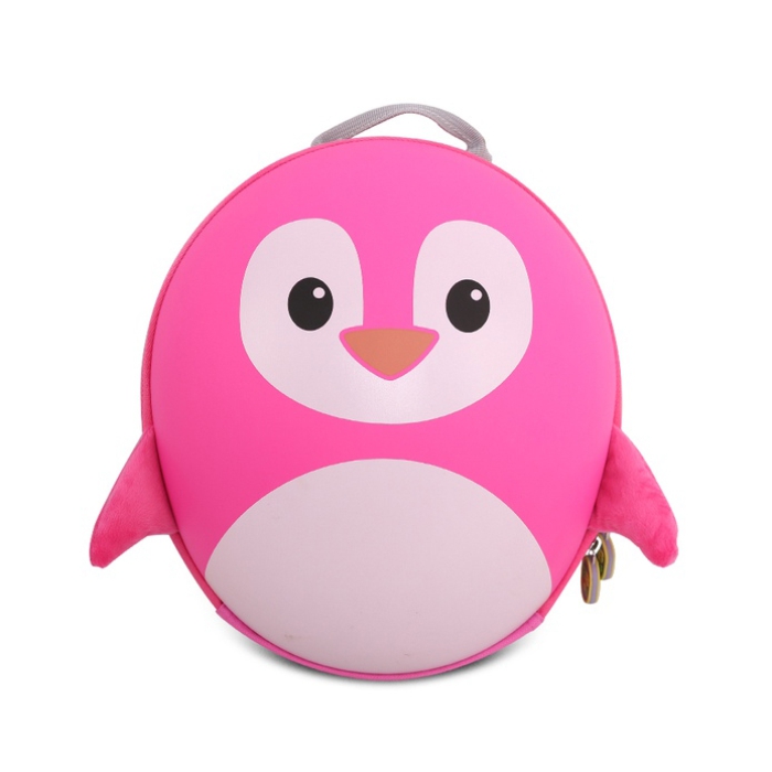 фото Рюкзак bb bag на молнии детский розовый пингвин bb-313c