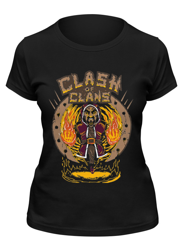 

Футболка женская Printio Столкновение кланов (clash of сlans) черная L, Черный, Столкновение кланов (clash of сlans)