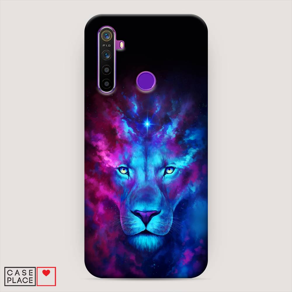 

Пластиковый чехол "Космический лев" на Realme 5, 251520-1