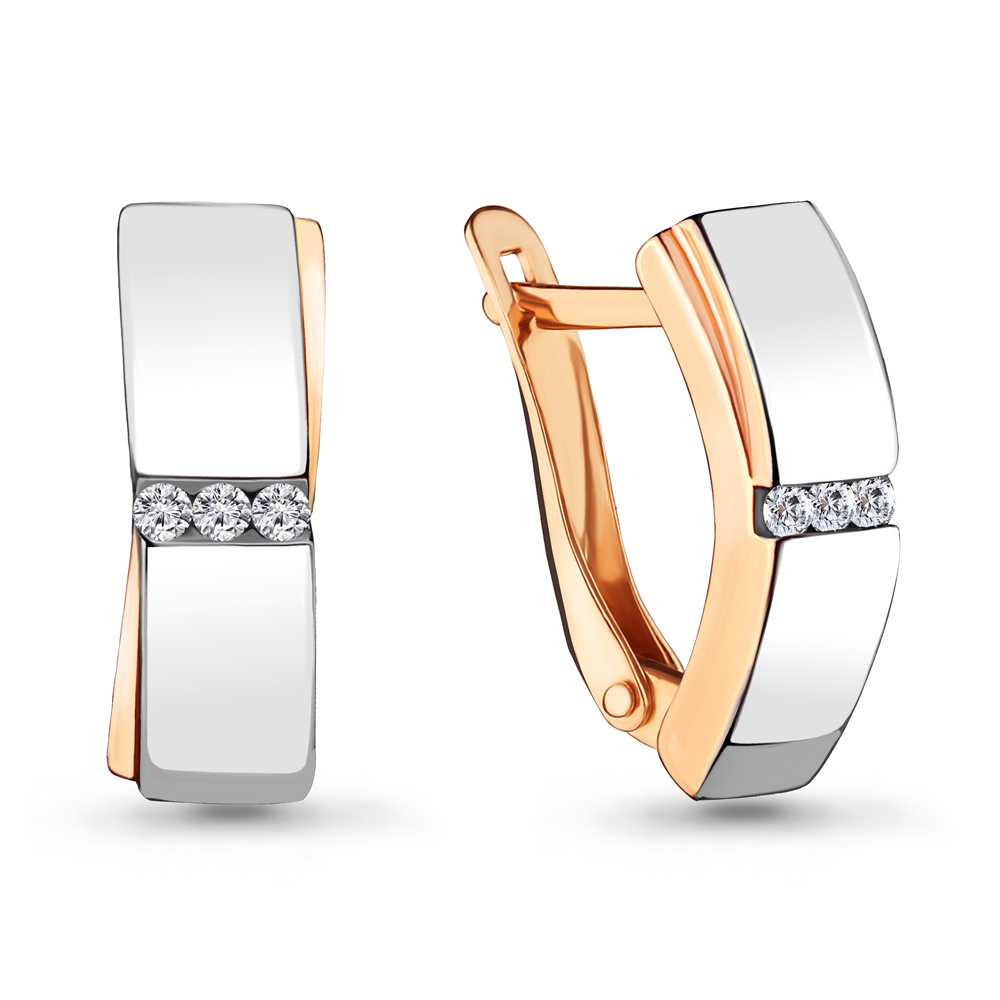 

Серьги из серебра с фианитом Aquamarine 46980А_925_з, 46980А_925_з
