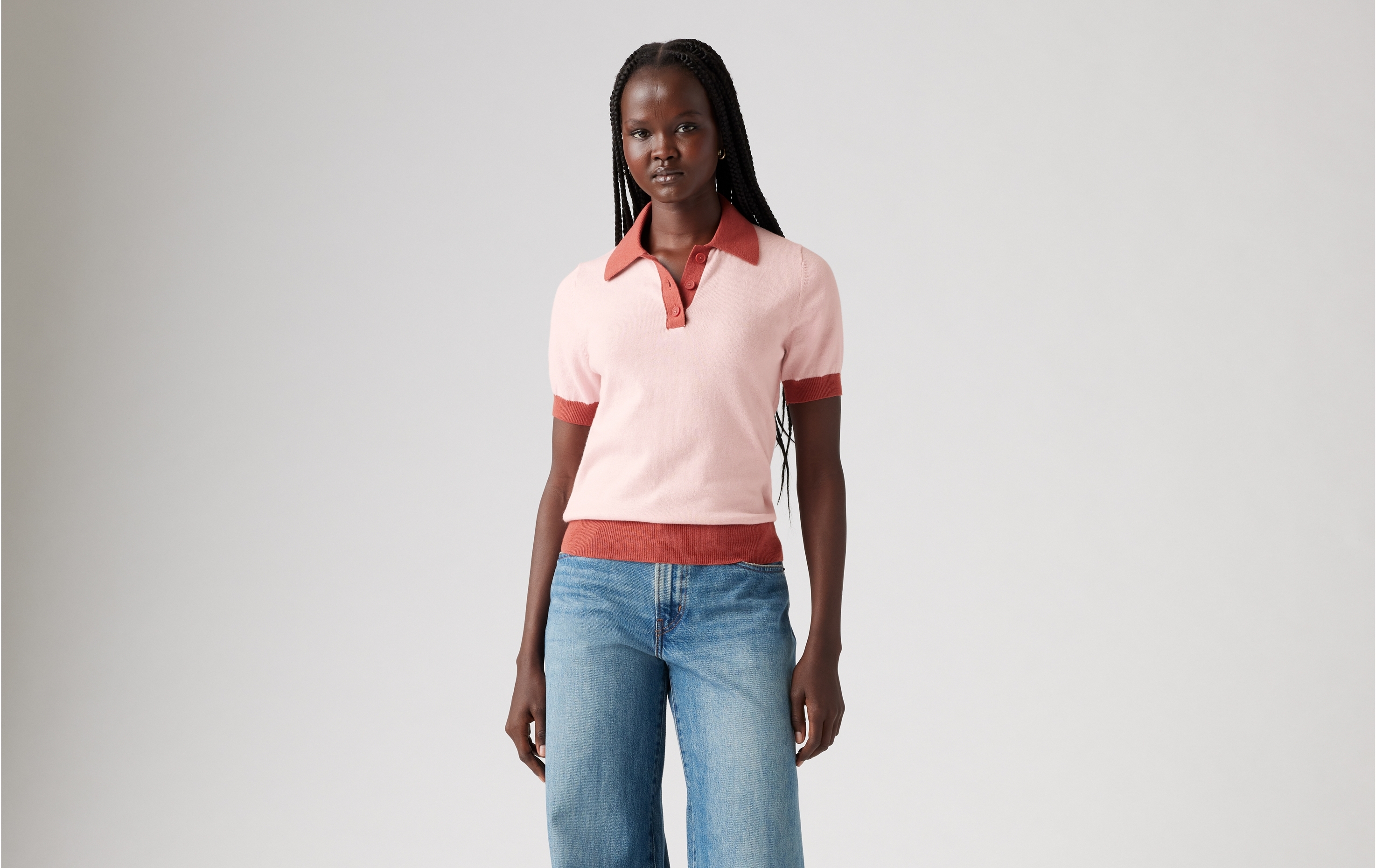

Джемпер женский Levi's OXFORD COMMA POLO PINKS розовый S, OXFORD COMMA POLO PINKS