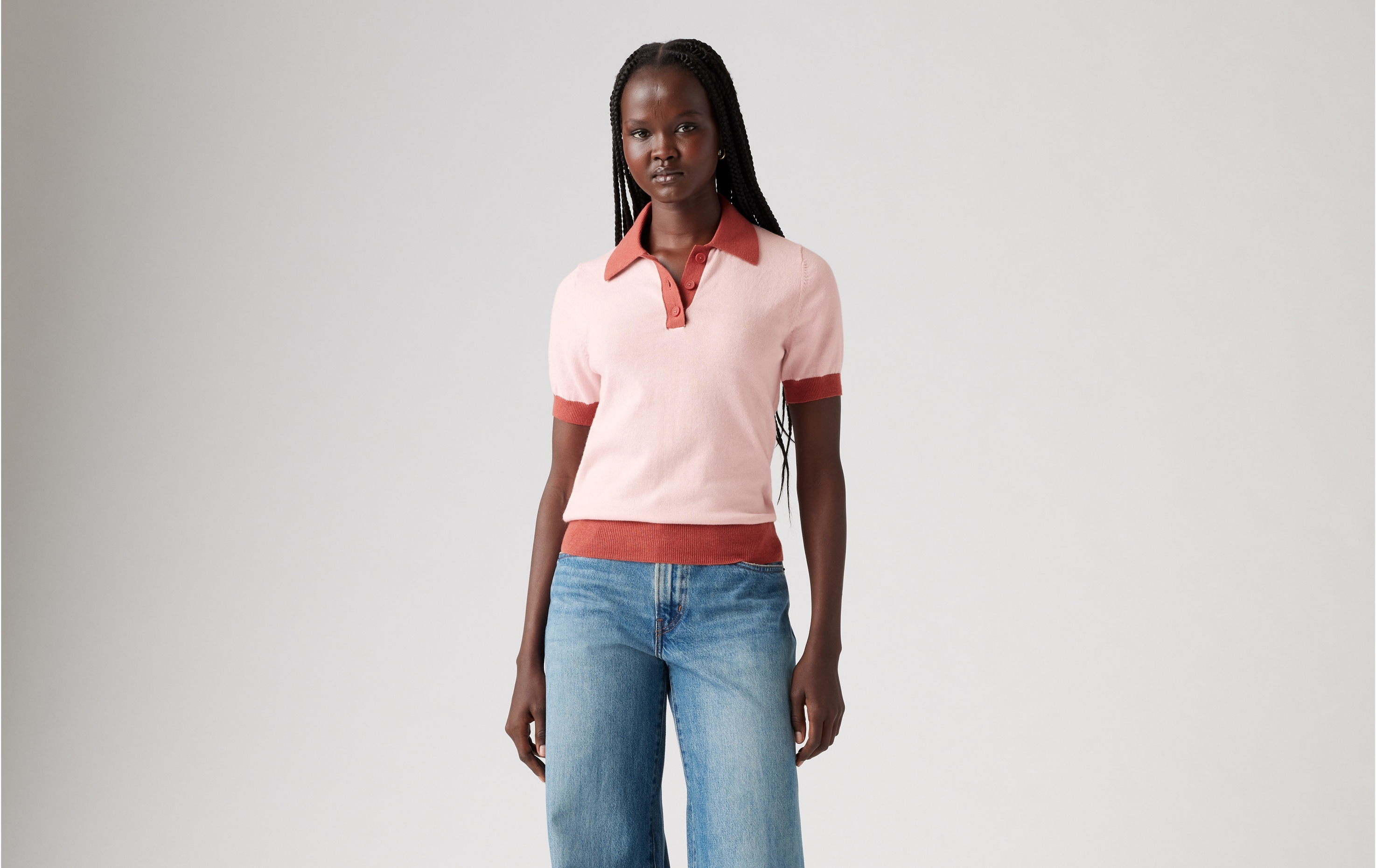 

Джемпер женский Levi's OXFORD COMMA POLO PINKS розовый M, OXFORD COMMA POLO PINKS