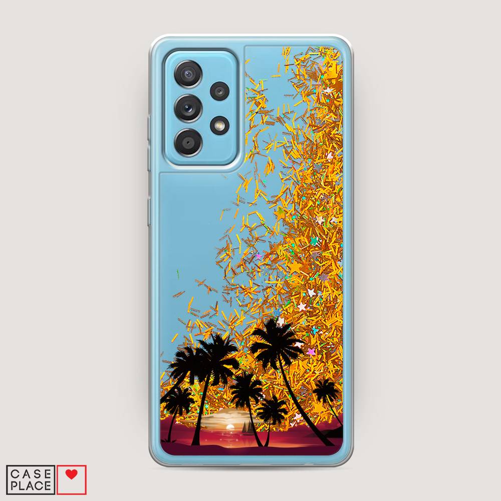 

Чехол Awog на Samsung Galaxy A52s / Самсунг A52s "Закат и пальмы", Разноцветный, 2106590-1