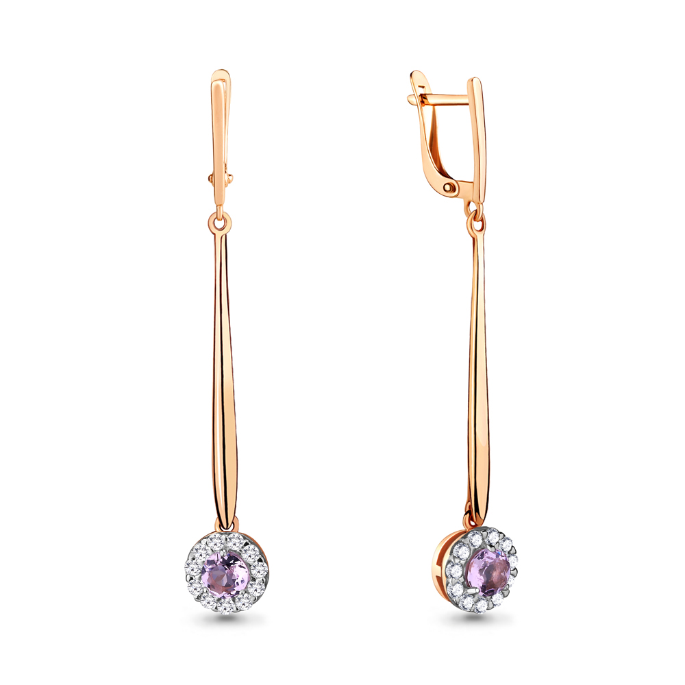 

Серьги из серебра с фианитом Aquamarine 46983АВ_925_з, 46983АВ_925_з