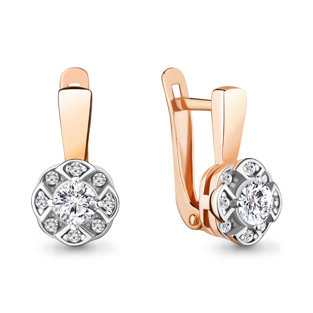 

Серьги из серебра с фианитом Aquamarine 46984А_925_з, 46984А_925_з
