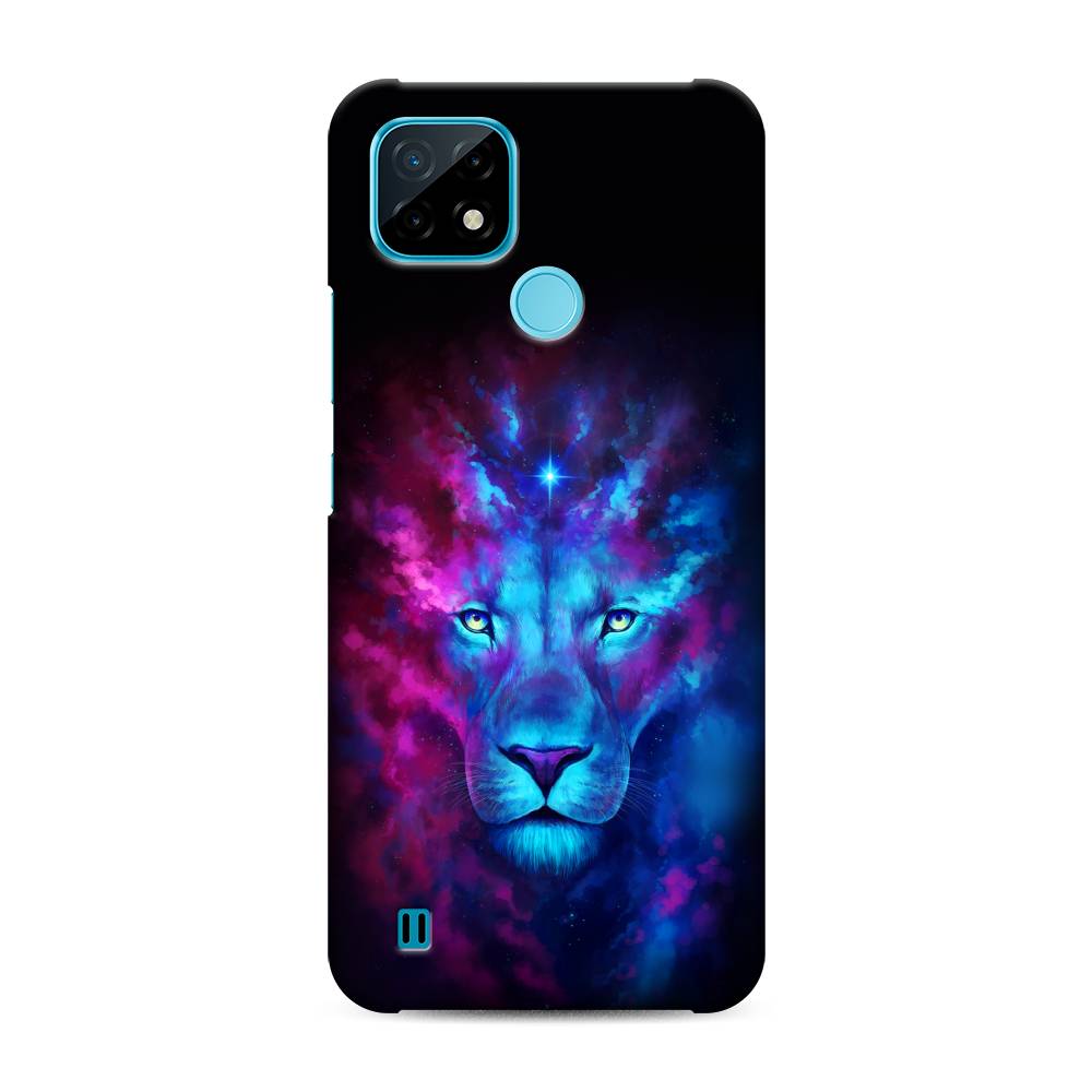

Пластиковый чехол "Космический лев" на Realme C21, 254920-1