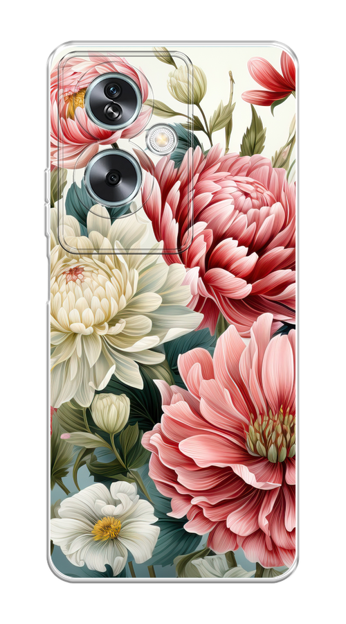 

Чехол на Oppo A79 5G "Садовые цветы рисунок", Розовый;зеленый;белый, 2515650-1
