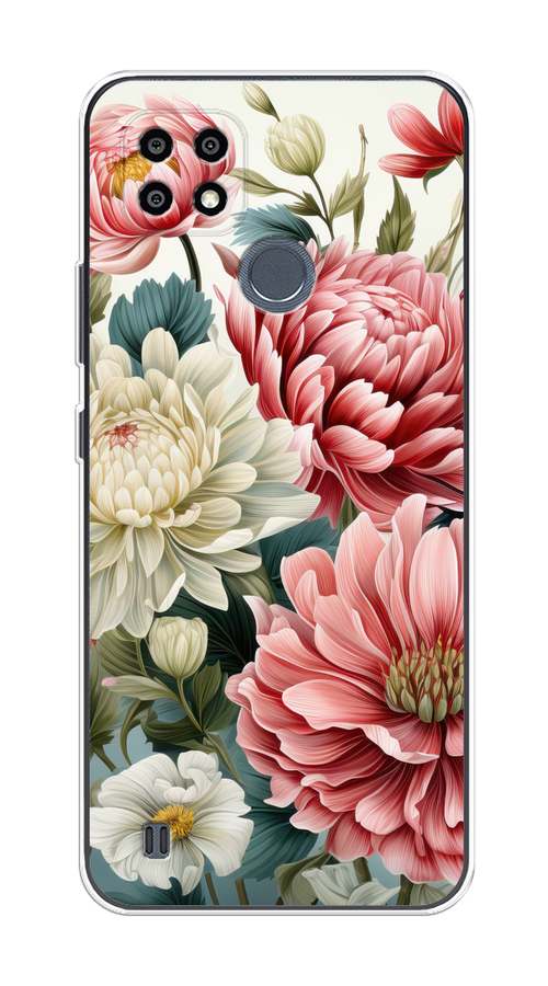 

Чехол на Oppo Realme C21Y/C25Y "Садовые цветы рисунок", Розовый;зеленый;белый, 256850-1