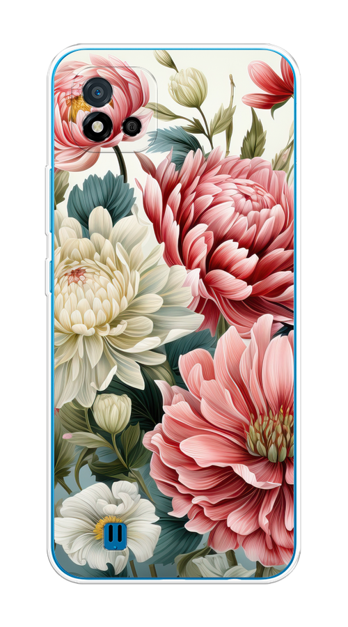 

Чехол на Oppo Realme C11 (2021) "Садовые цветы рисунок", Розовый;зеленый;белый, 257550-1