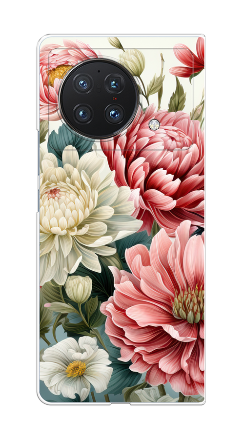 

Чехол на Vivo X Fold "Садовые цветы рисунок", Розовый;зеленый;белый, 266750-1