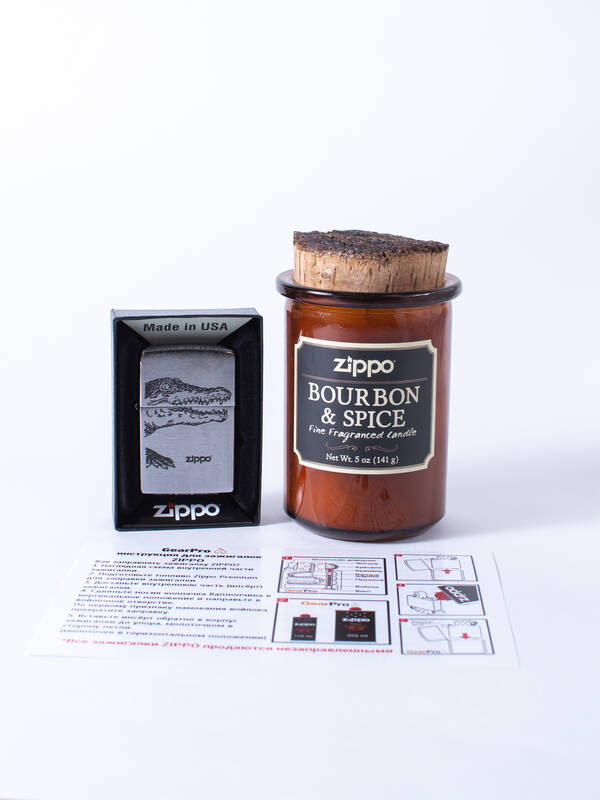 

Набор ароматизированная свеча и зажигалка 70017-200 alligator ZIPPO, 70017-200 alligator