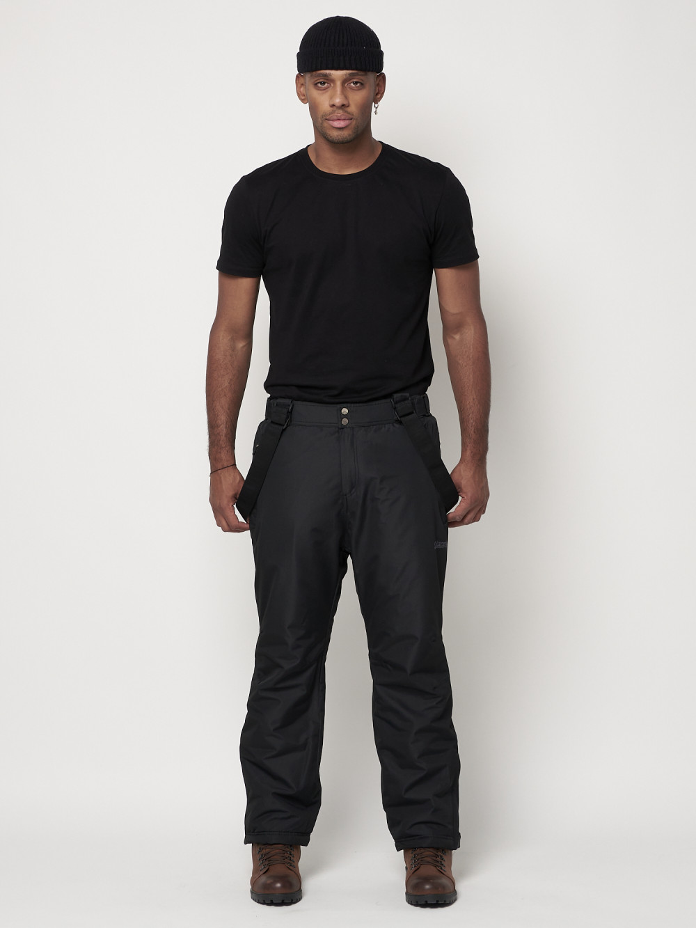 Полукомбинезон брюки горнолыжные MTFORCE мужские черного цвета 66414Ch, 56