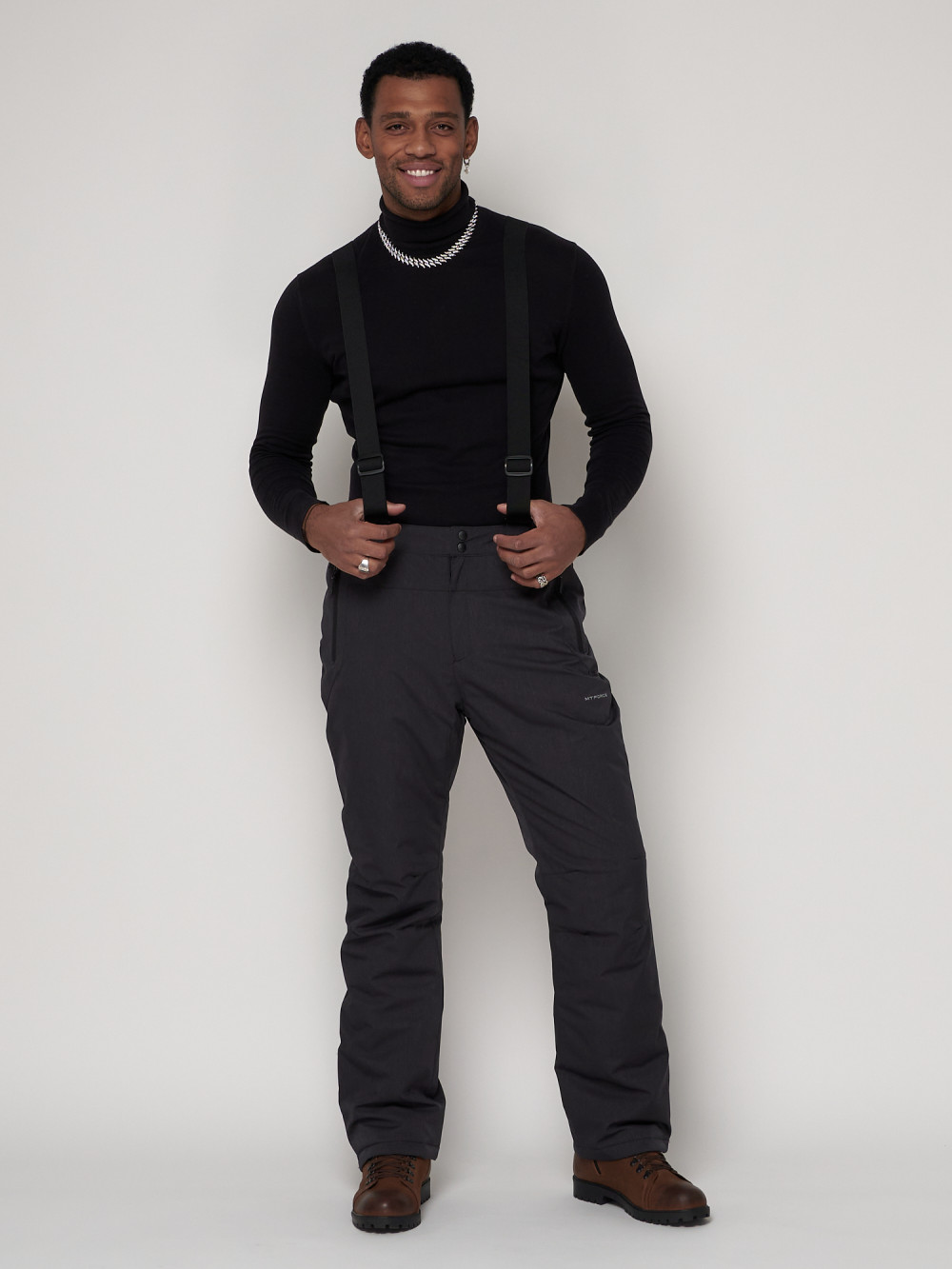 фото Полукомбинезон брюки горнолыжные mtforce мужские черного цвета 2284ch, 56