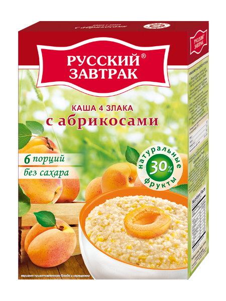 Каша 4 злака с яблоками