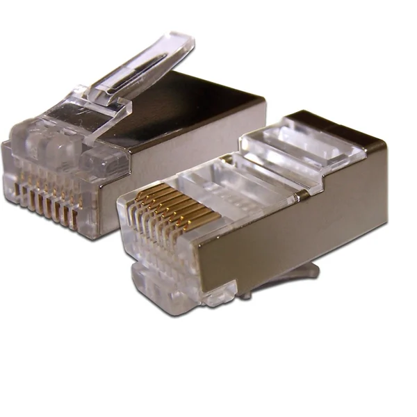 

Коннектор RJ-45 TWT 8P8C FTP категория 6, экранированный, универсальный 100 шт. в упаковке, Прозрачный