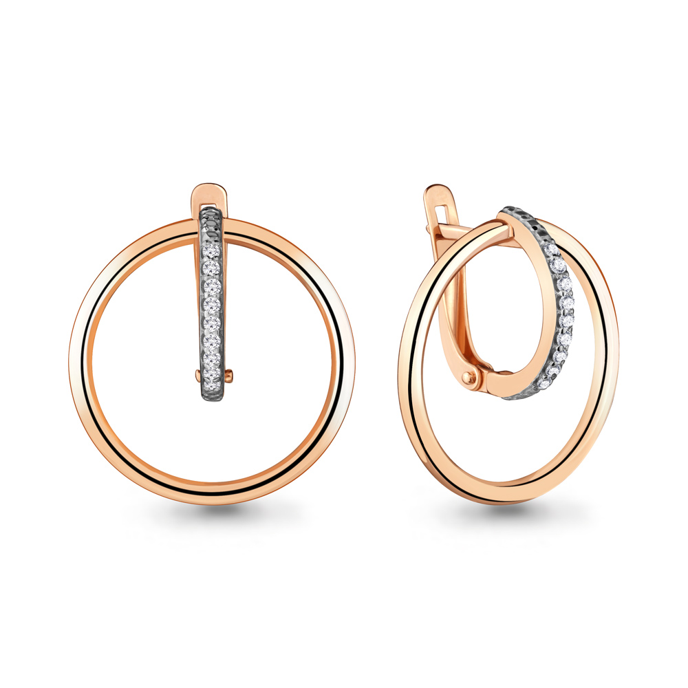 

Серьги из серебра с фианитом Aquamarine 46993А_925_з, 46993А_925_з