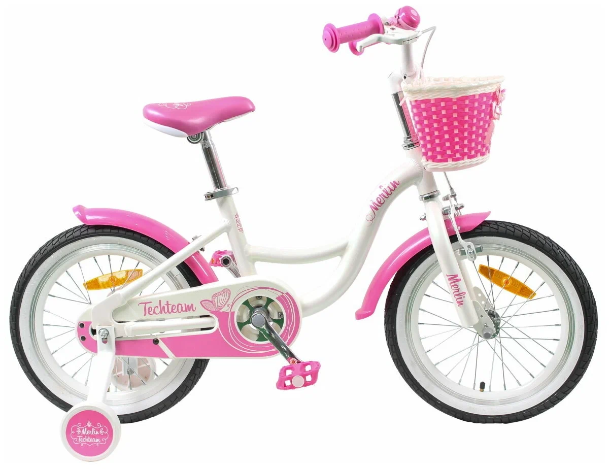 

Велосипед Tech Team Merlin 16" white/pink (алюмин)