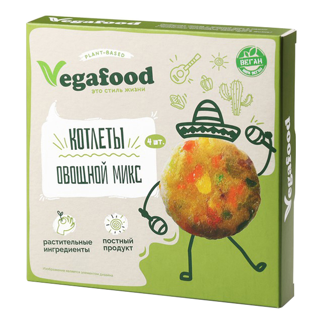 

Котлеты Vegafood Овощной микс замороженные 240 г