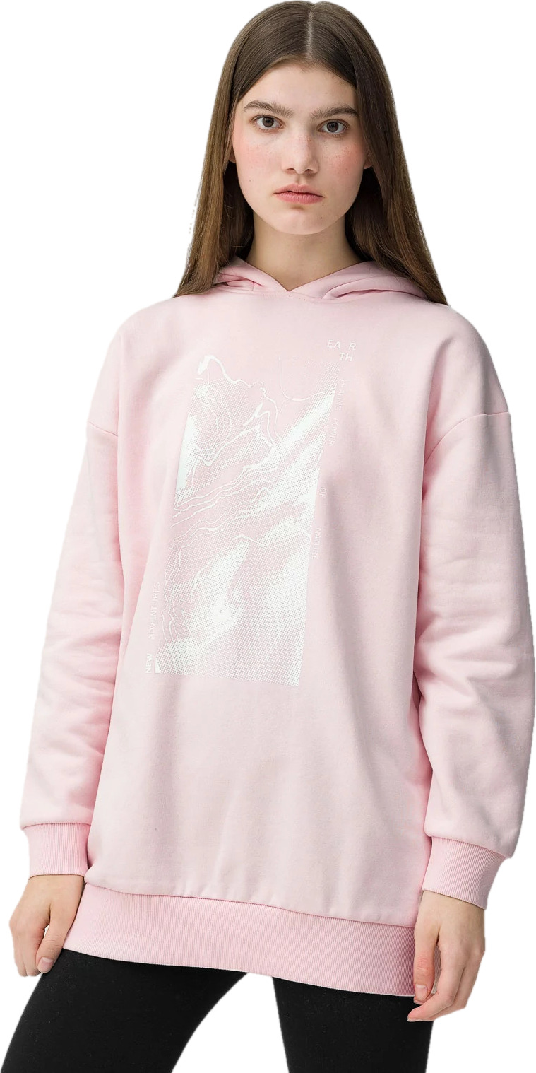 Худи женское 4F Sweatshirt F253 розовое L