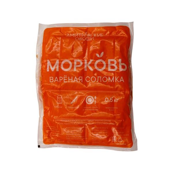 

Морковь Дмитровские Овощи отварная соломка 2,5 кг