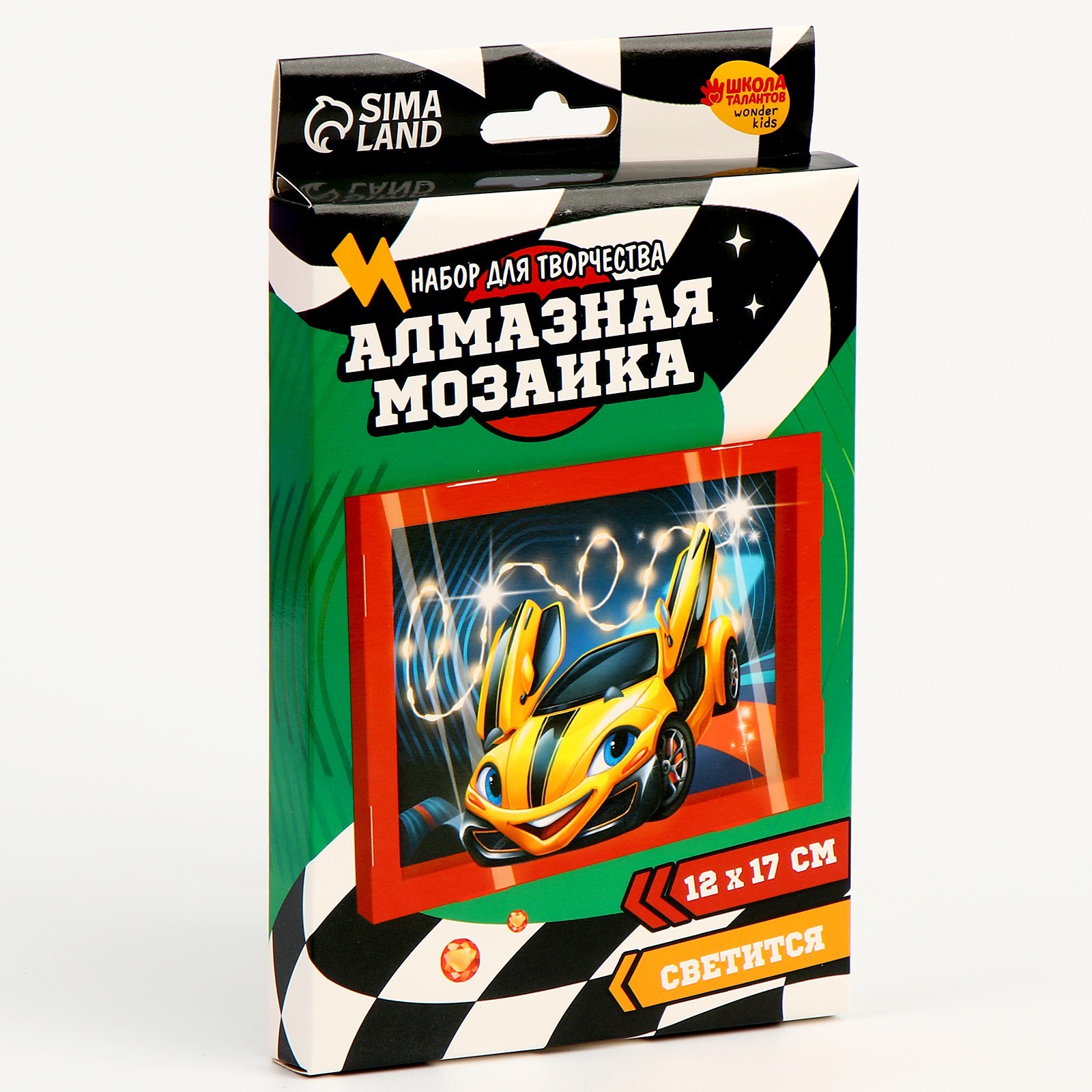 

Алмазная мозаика Школа талантов Гоночная машина, 12х17 см, Гоночная машина