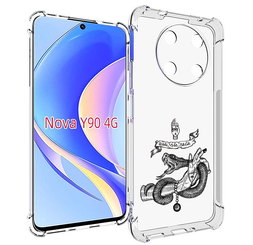 

Чехол MyPads змея на руке рисунок для Huawei Nova Y90 (CTR-LX1) / Enjoy 50 Pro, Tocco