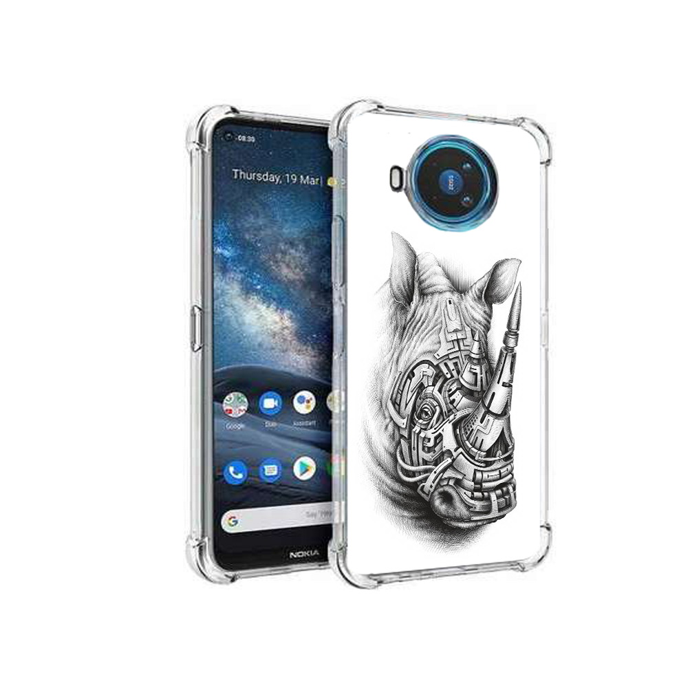 

Чехол MyPads Tocco для Nokia X100 стальной носорог (PT227057.109.620), Прозрачный, Tocco