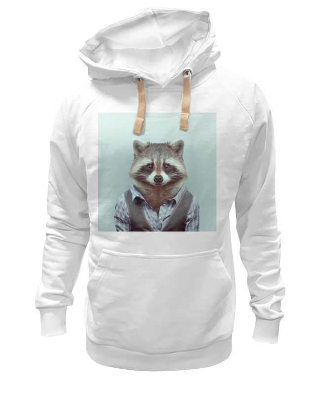 

Худи Printio Деловой енот белое 2XL, Белый, Деловой енот