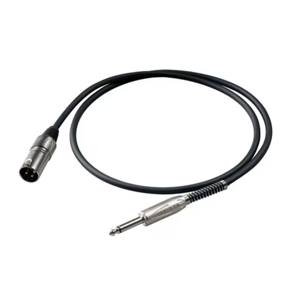 

Кабель микрофонный Proel Jack 6.3 - XLR мама 3м (BULK220LU3), Черный