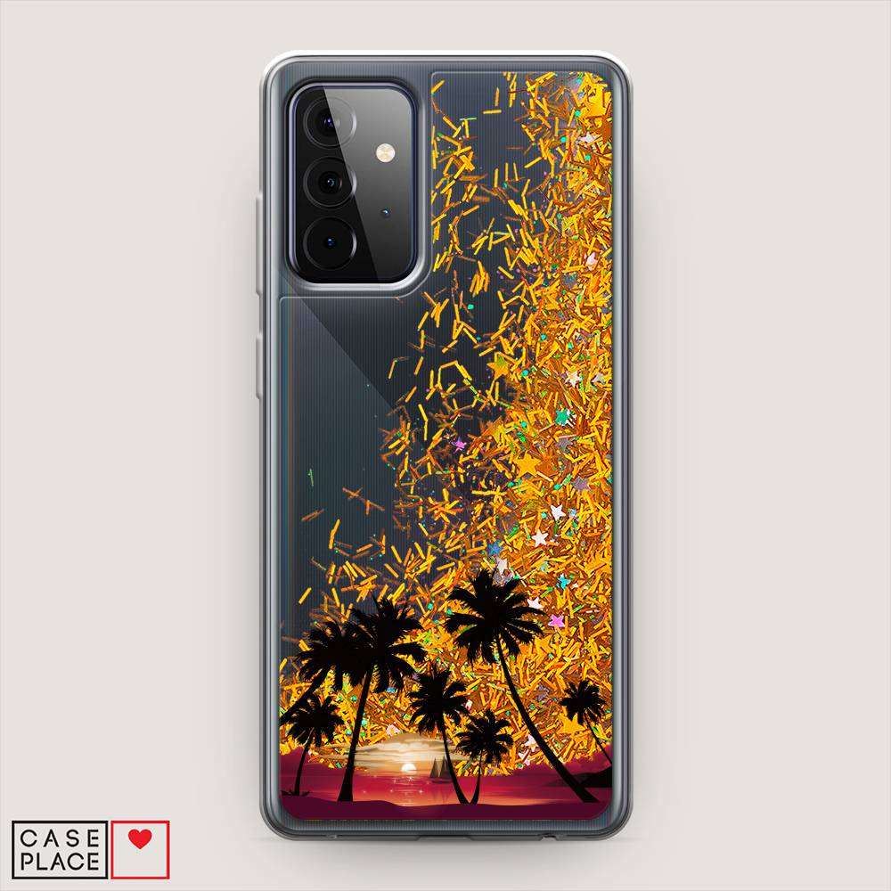 

Чехол Awog на Samsung Galaxy A72 / Самсунг A72 "Закат и пальмы", Разноцветный, 2101990-1