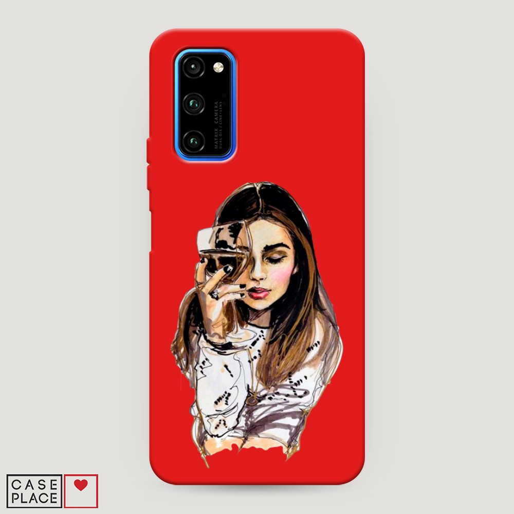 

Матовый силиконовый чехол "Звездочки графика белая" на Honor 7X