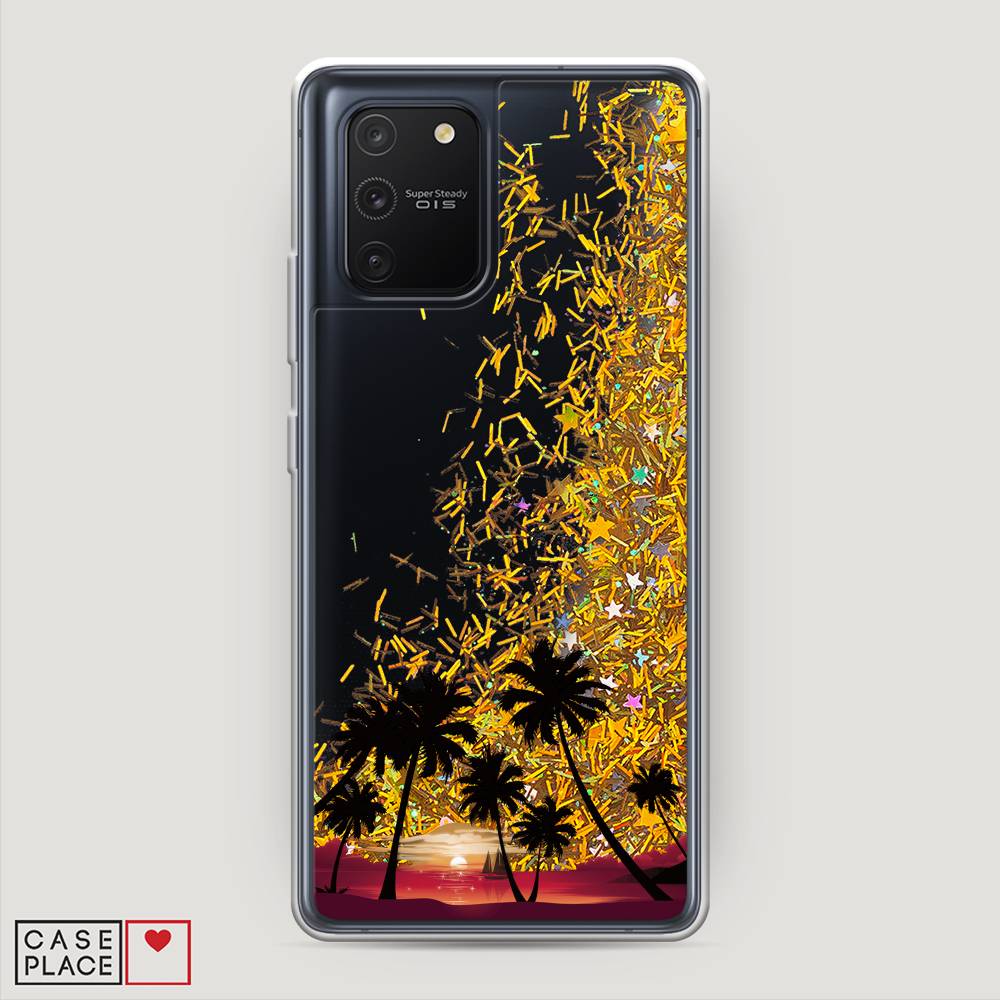 

Чехол Awog на Samsung Galaxy A91/S10 Lite "Закат и пальмы", Разноцветный, 29990-1