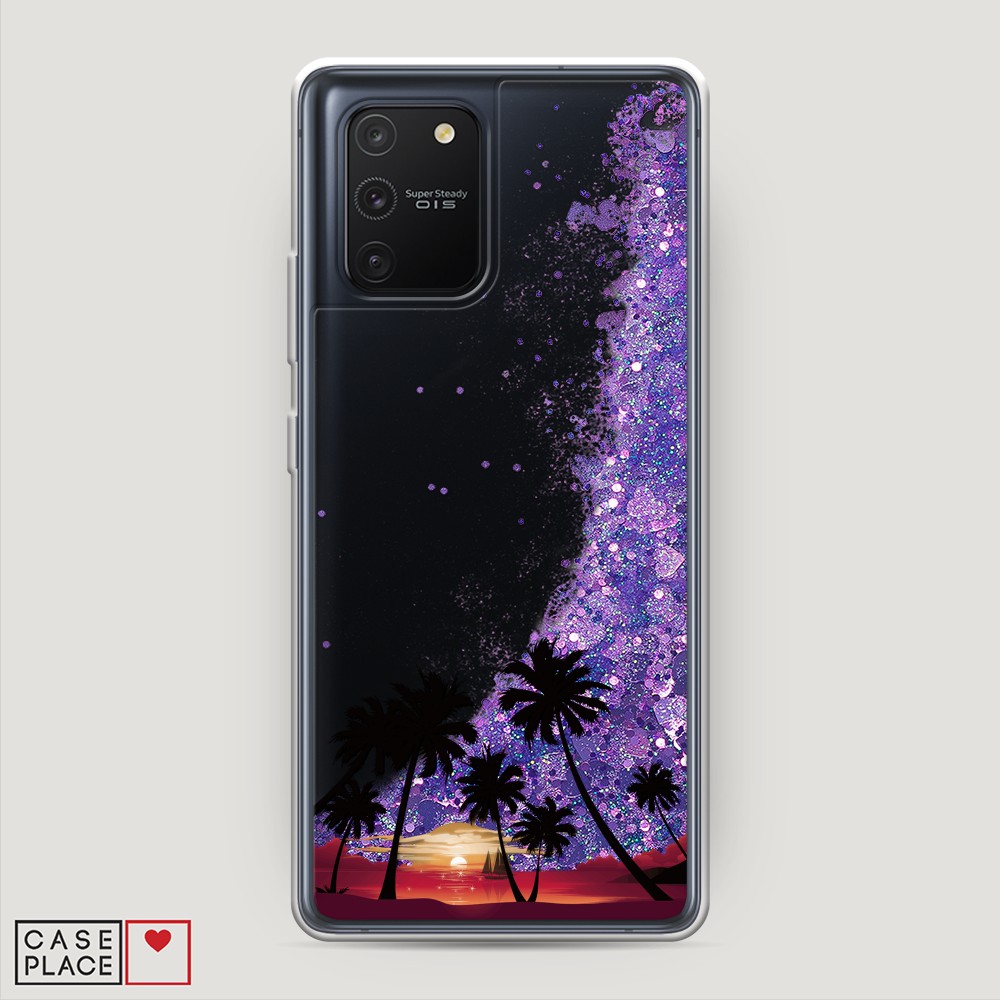 

Чехол Awog на Samsung Galaxy A91/S10 Lite "Закат и пальмы", Разноцветный, 29992-1
