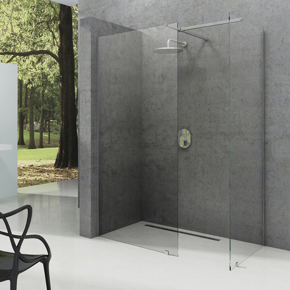 

Неподвижная стенка Ravak ST Walk-In Wall 800 x 2000 блестящий + транспарент