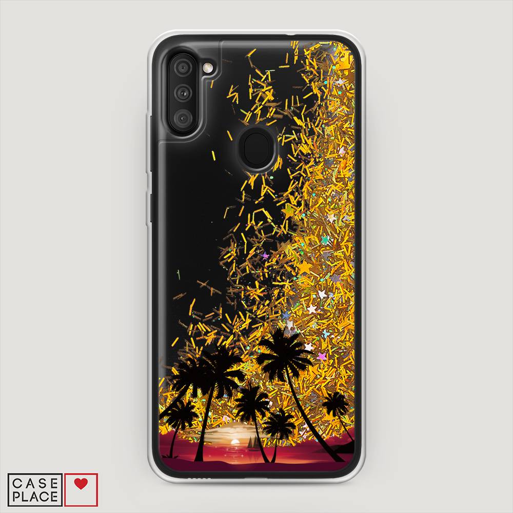 

Чехол Awog на Samsung Galaxy M11 / Самсунг M11 "Закат и пальмы", Разноцветный, 2100690-1