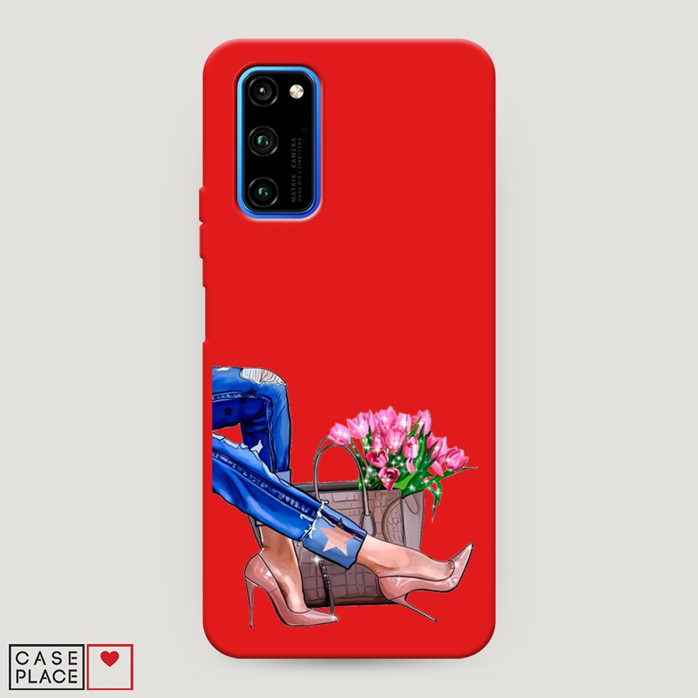 

Матовый силиконовый чехол "Звездочки графика белая" на Honor 7X