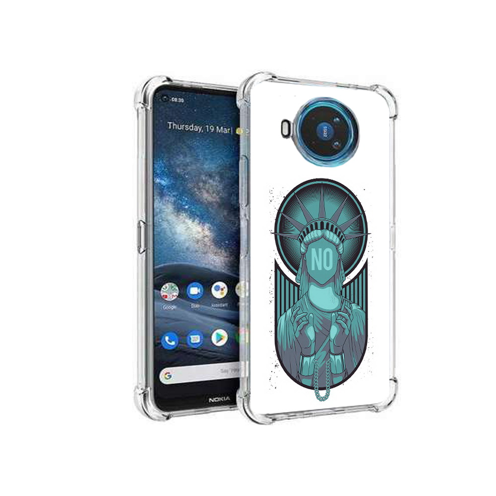 

Чехол MyPads Tocco для Nokia X100 статуя свободы зеленый (PT227057.109.623), Прозрачный, Tocco