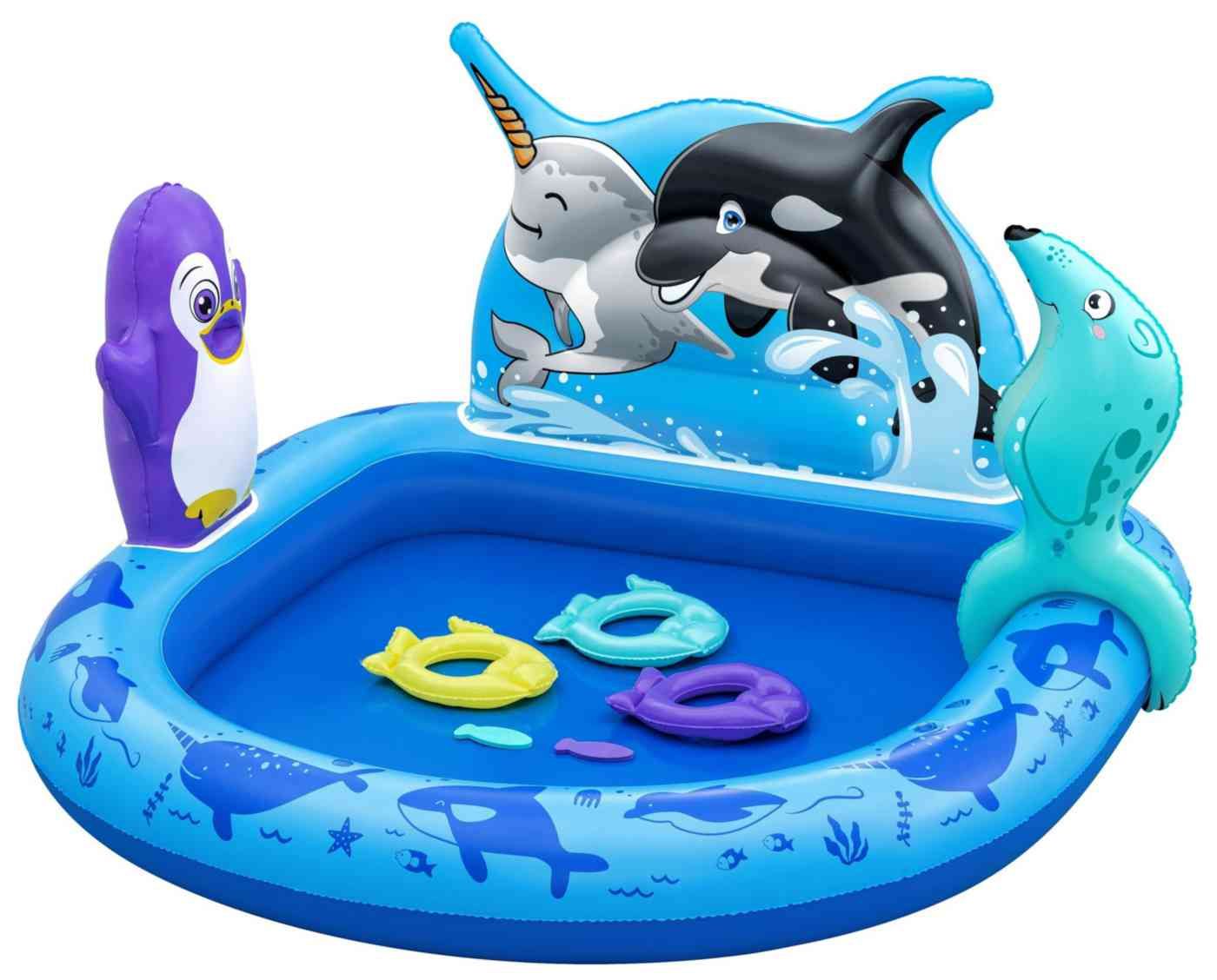 

Бассейн Bestway 53156 Polar Pals надувной 134 x 131 x 73 см 84 л, Синий