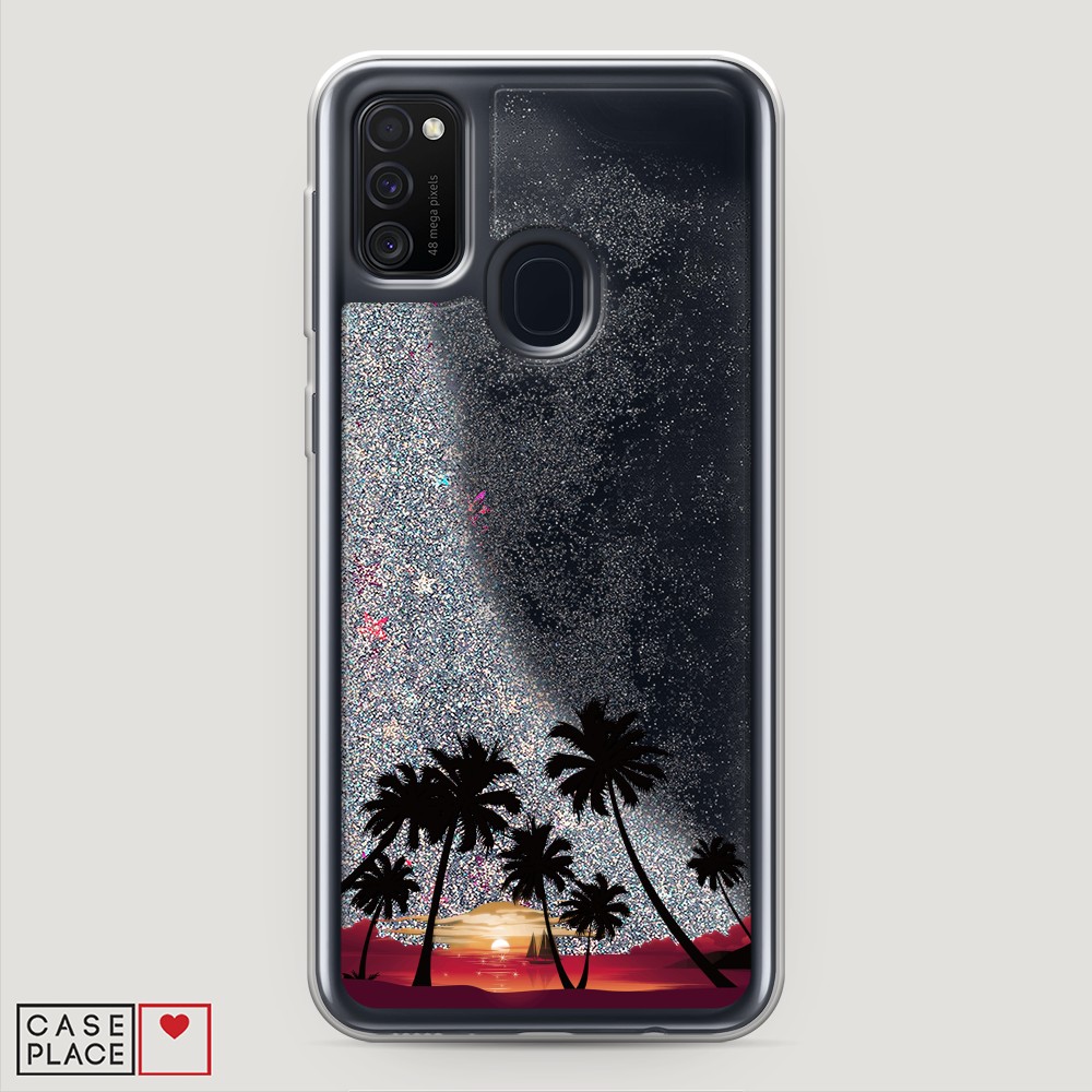 

Чехол Awog на Samsung Galaxy M30s "Закат и пальмы", Разноцветный, 29891-1