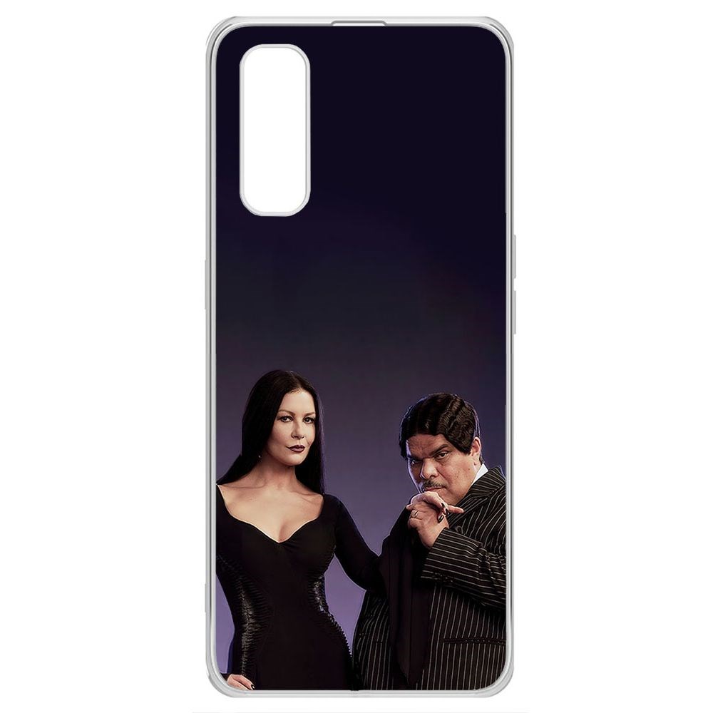 

Чехол-накладка Krutoff Clear Case Уэнсдей Аддамс - Мортиша и Гомес для Oppo Find X2, Прозрачный