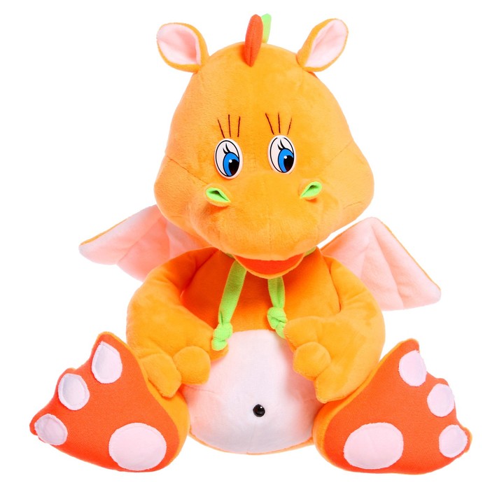 Princess Love Мягкая игрушка Дракончик Дени малый, 33 см, цвет оранжевый