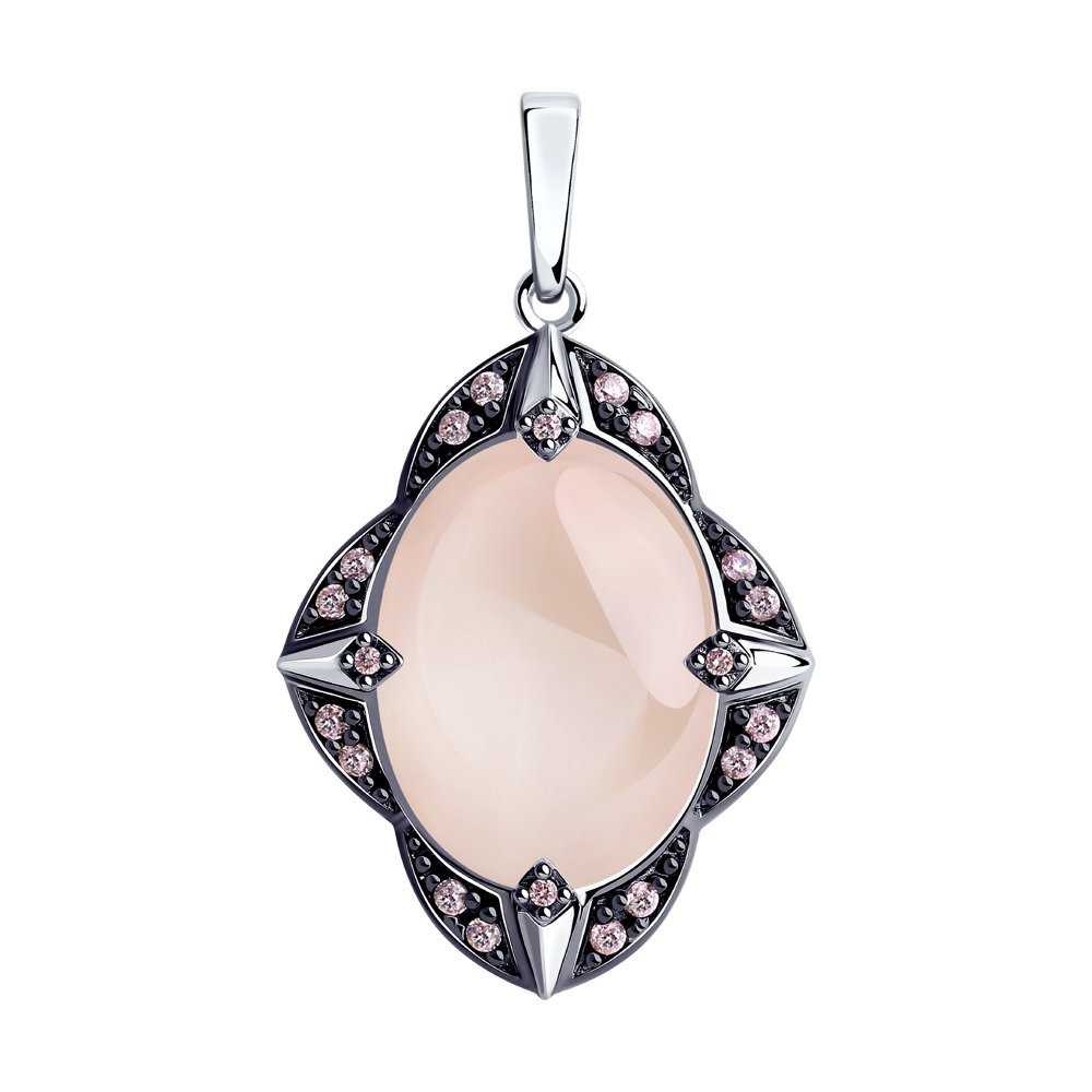 

Подвеска из серебра с кварцем и фианитами Diamant 94-330-00964-1, 94-330-00964-1