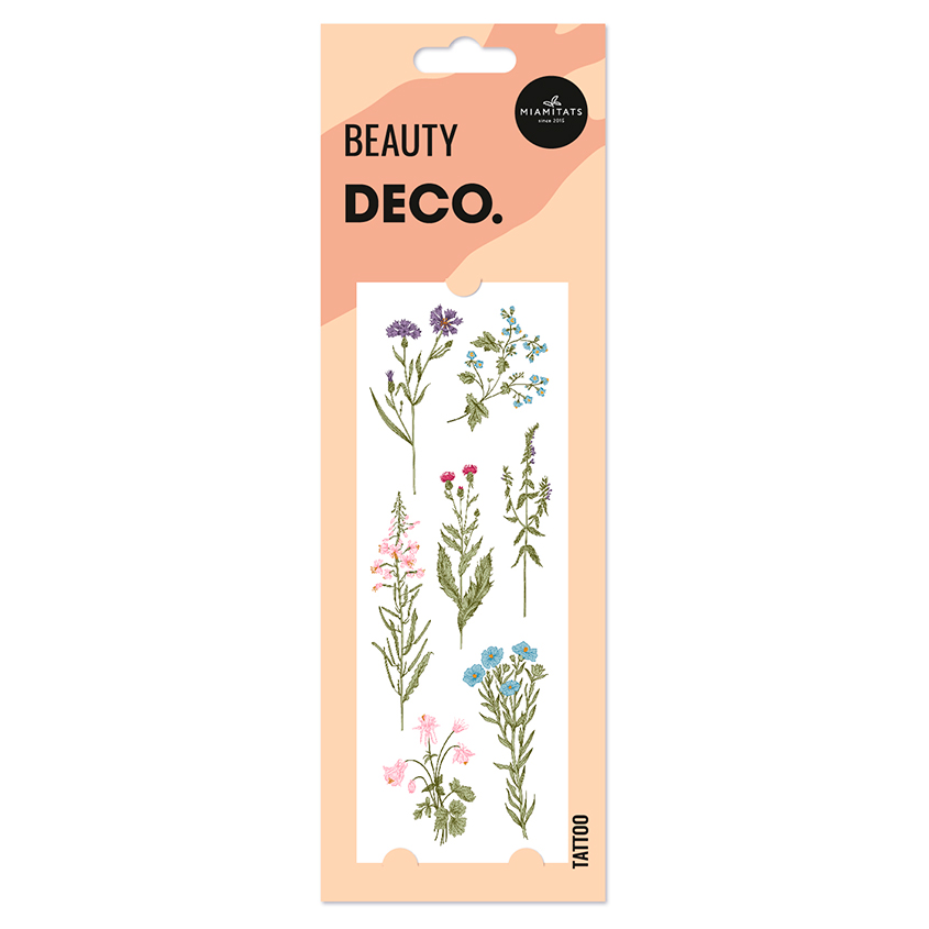 Татуировка для тела DECO WATERCOLOR STORY by MIAMITATS переводная (Flowers) татуировка для тела deco japanese by miami tattoos переводная hero