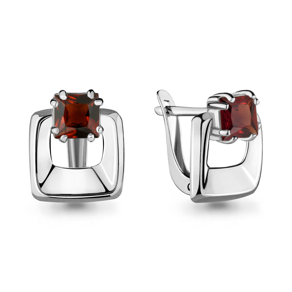 

Серьги из серебра с гранатом Aquamarine 4700603_925_р, 4700603_925_р